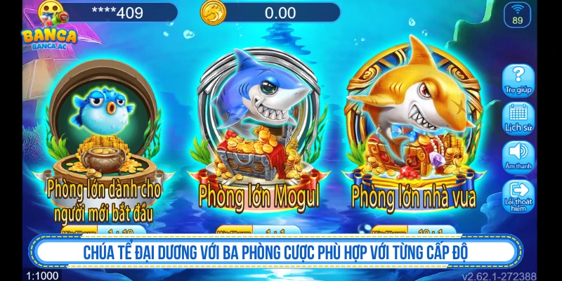 Chúa Tể Đại Dương với nhiều nhóm phòng chơi