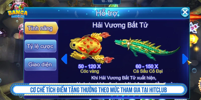 Tích điểm và quyền lợi khi chơi bắn cá HITCLUB