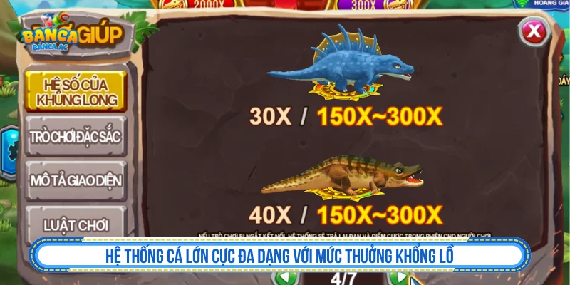 Hệ thống cá lớn và boss trong bắn cá JDB